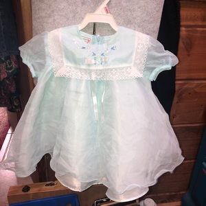 Adorable light blue shiny girls dress 2T Lacey